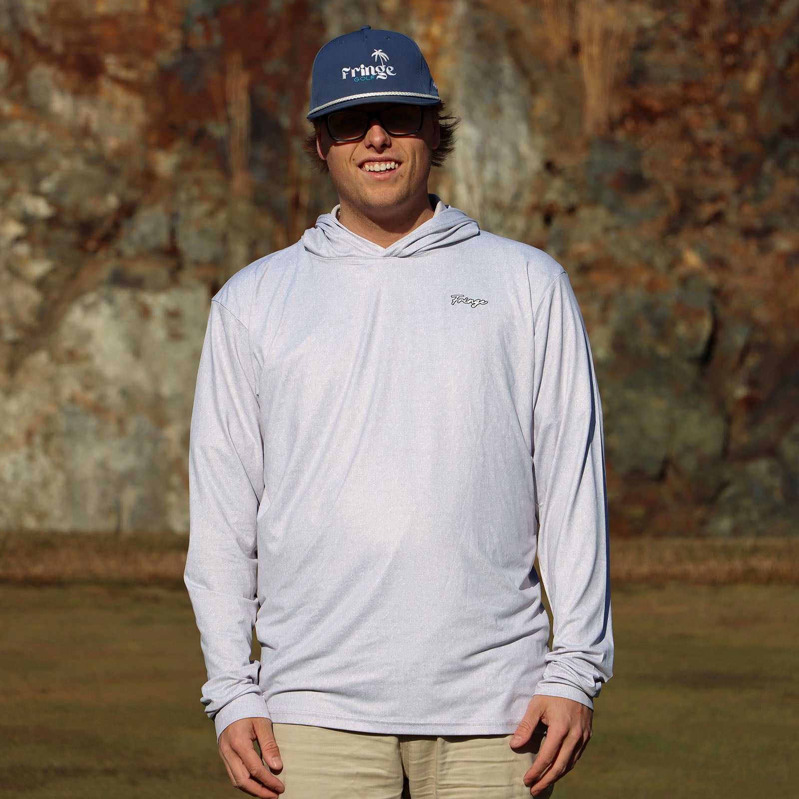 The Ball Strikers Performance Hoodie - Dune - Fringe Golf