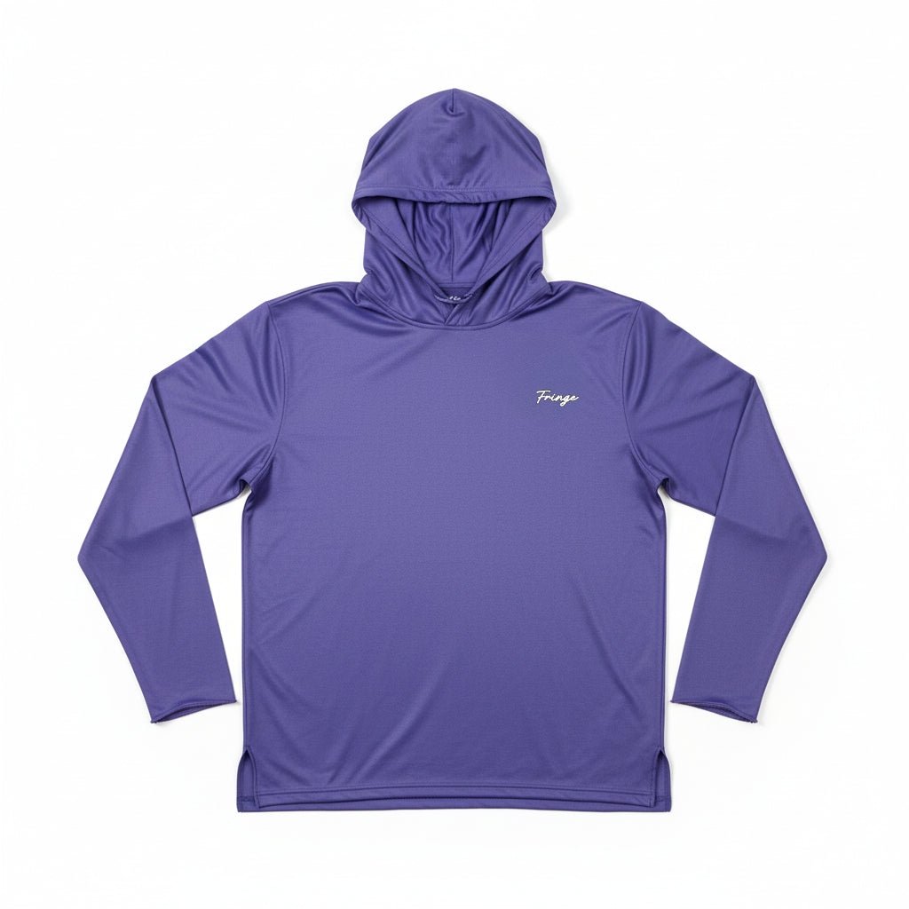 Ball Strikers performance hoodie detail unfolded blue